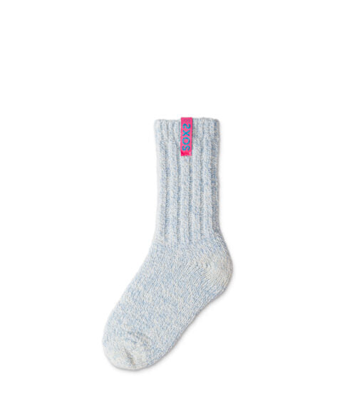 SOXS.CO Hellblaue Wollsocken, mittelhoch, pink ice