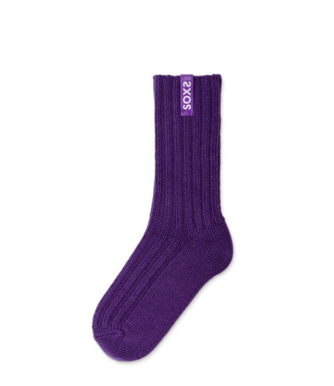 SOXS.CO Purple Wollsocken, mittelhoch, Streetwear , royal purple