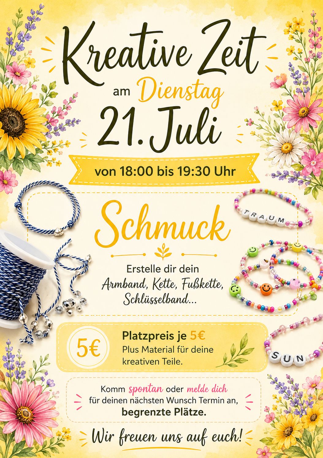 Kreative Dienstage im Juli
