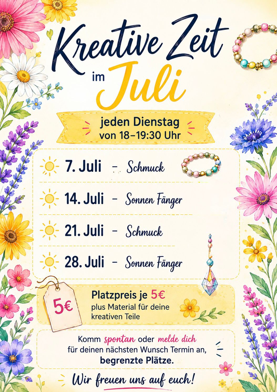 Kreative Dienstage im Juli