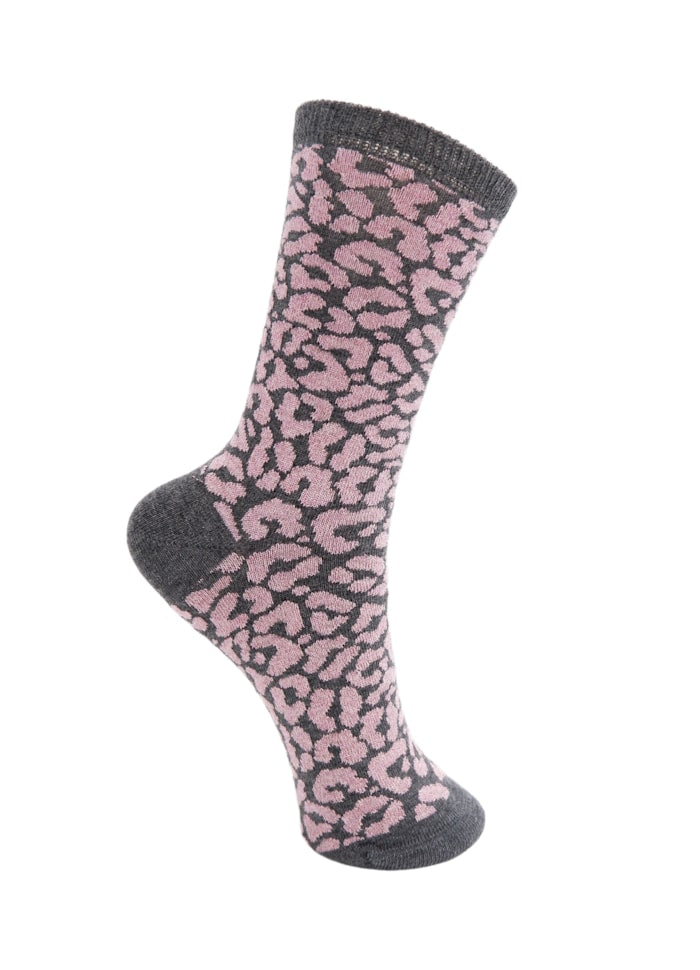 Black Colour Lurex Socken Hawna
