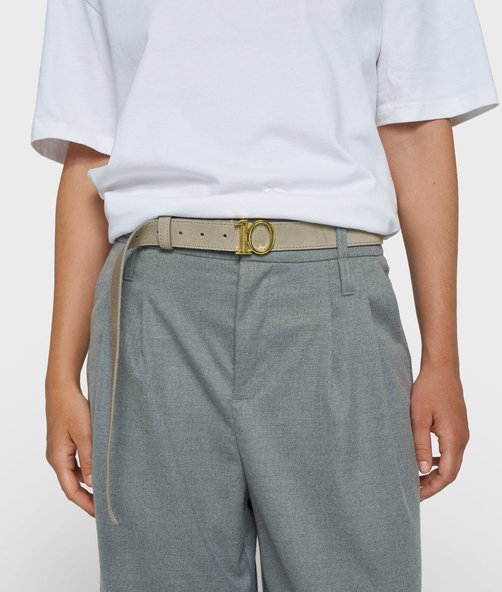 10 DAYS Monogram Belt Suede
