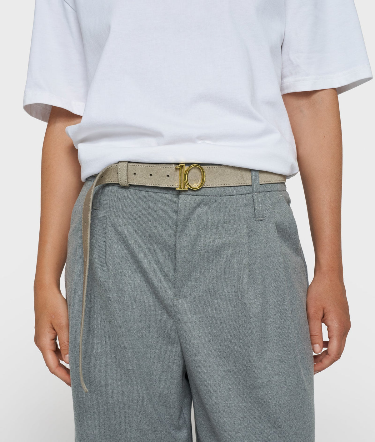 10 DAYS Monogram Belt Suede