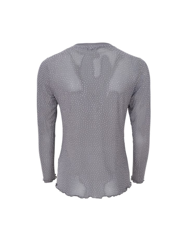 Black Colour Shirt Silber Glitzer