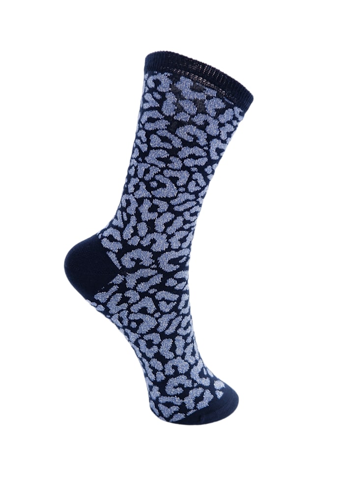 Black Colour Lurex Socken Hawna