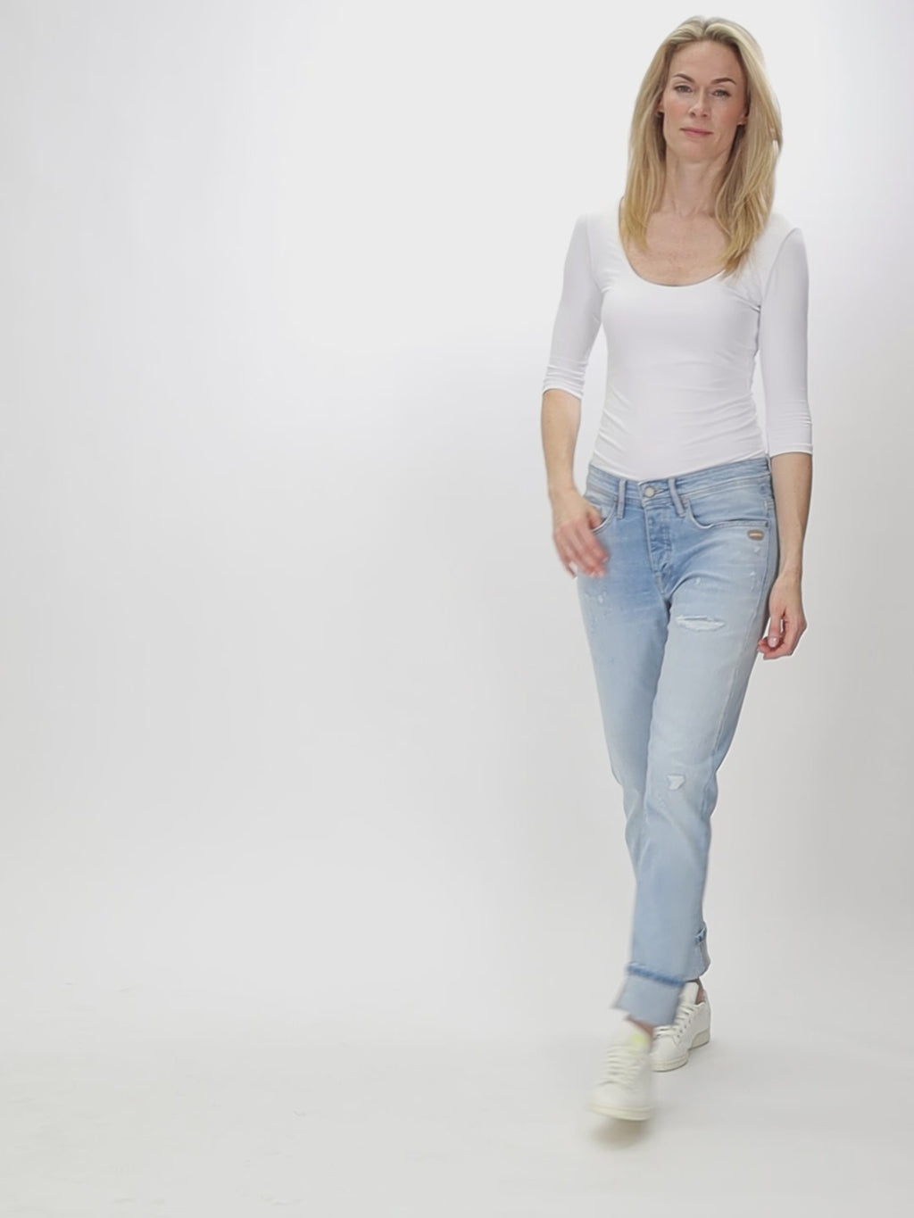 GANG Jeans Nica boyfriend fit - sunny sky destroy