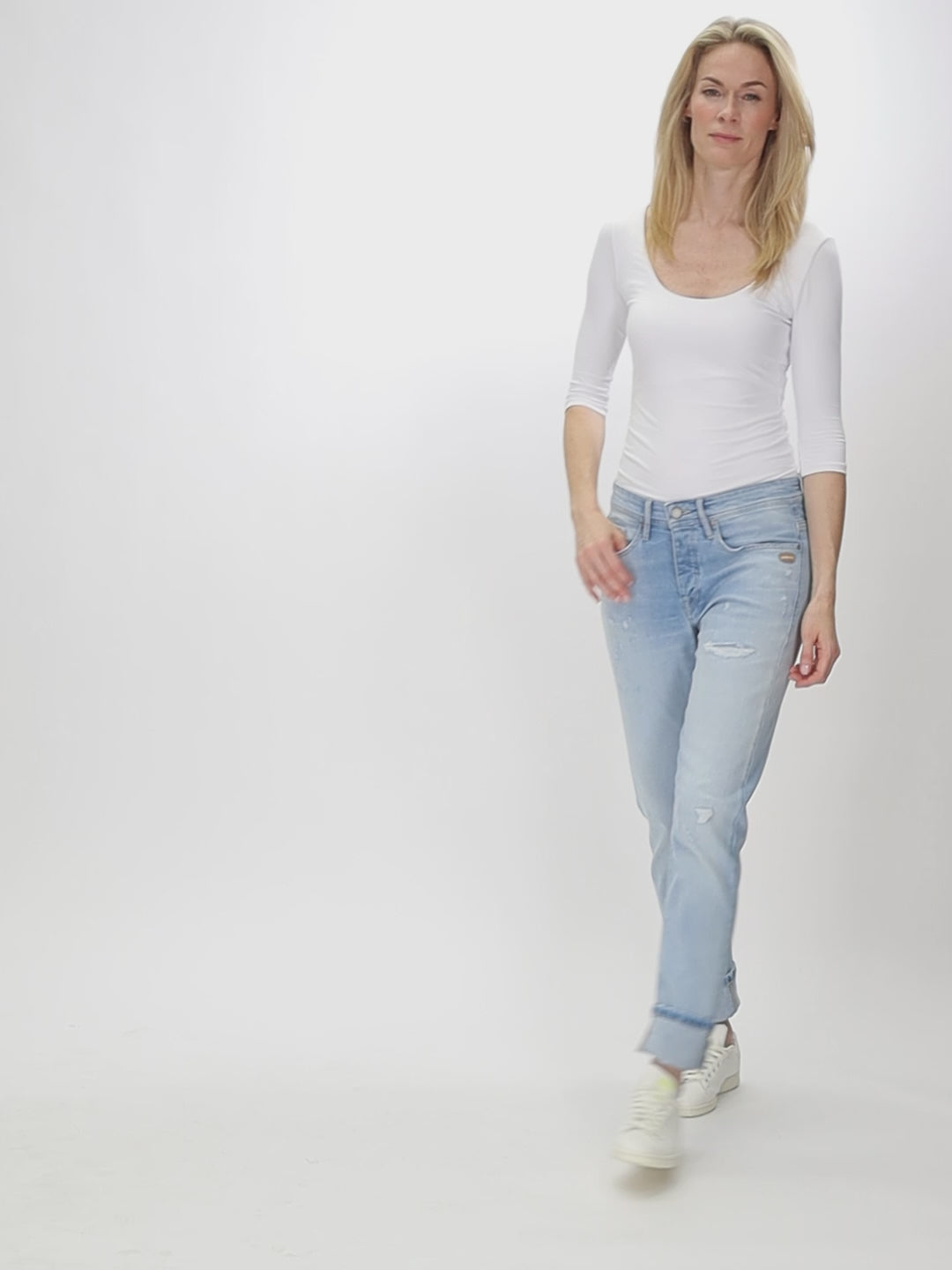 GANG Jeans Nica boyfriend fit - sunny sky destroy