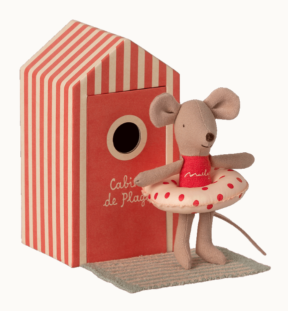 MAILEG Strandmaus. Kleine Schwester in Cabin de Plage