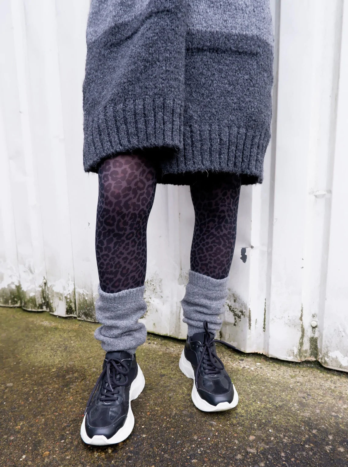Black Colour Strumpfhose Leo