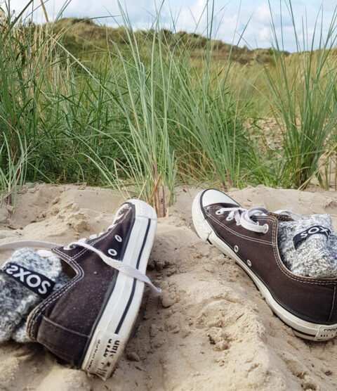 SOXS.CO Wollsocken jet black grau mittelhoch