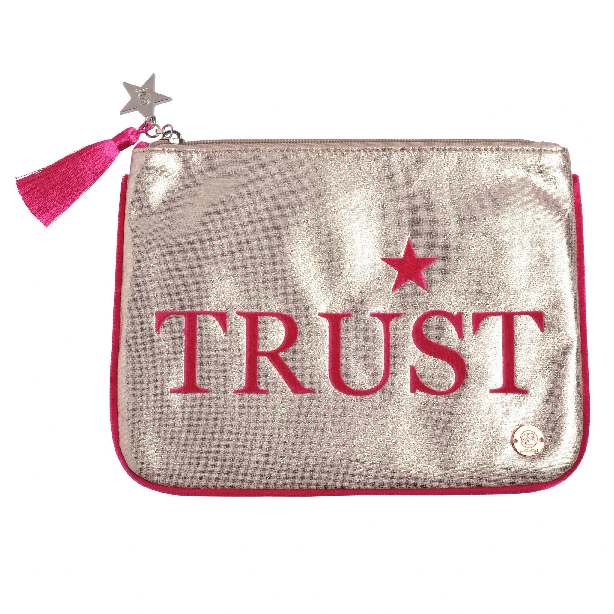CUTE STUFF Clutch TRUST in Gold